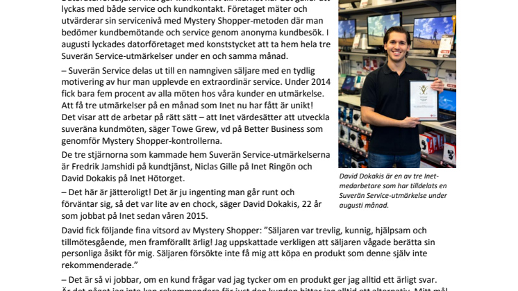 ”Hat trick” i Suverän Service