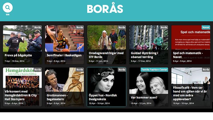 Responsiv kalender ska stärka evenemangsstaden Borås
