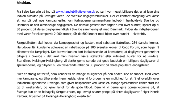 Fyld indkøbsvognen og spar 30% hinsidan