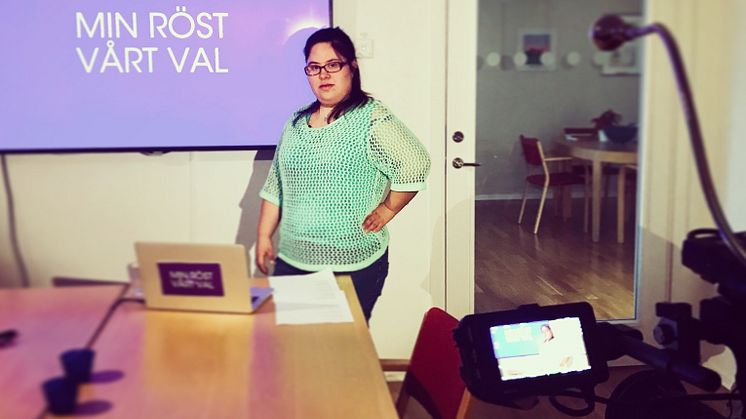 Victoria Valverde, FUB:s representant i filmen Min röst, vårt val. 