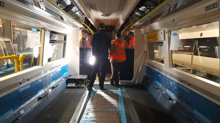 Electrostar Upgrade - 377108 stripped for installation of new facilities