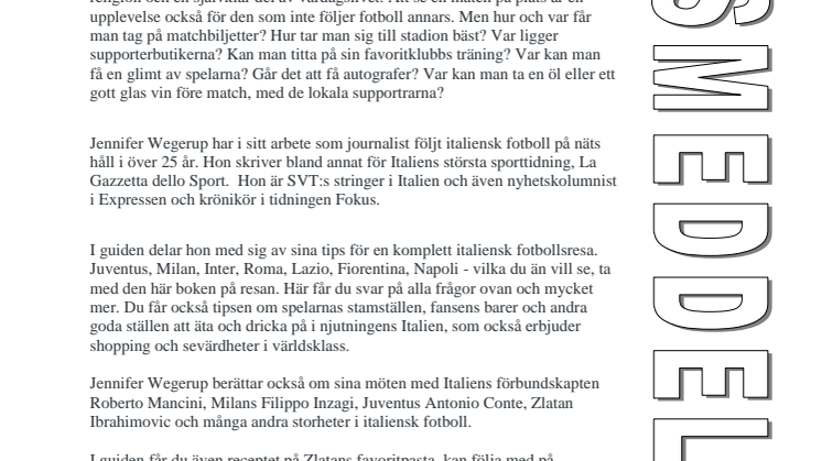 Ny bok: Det ljuva fotbollslivet - guiden till den perfekta italienska fotbollsresan