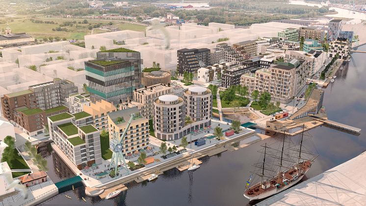 Mannersons Fastigheter byggstartar första av fem nybyggnadsprojekt i Inre hamnen.