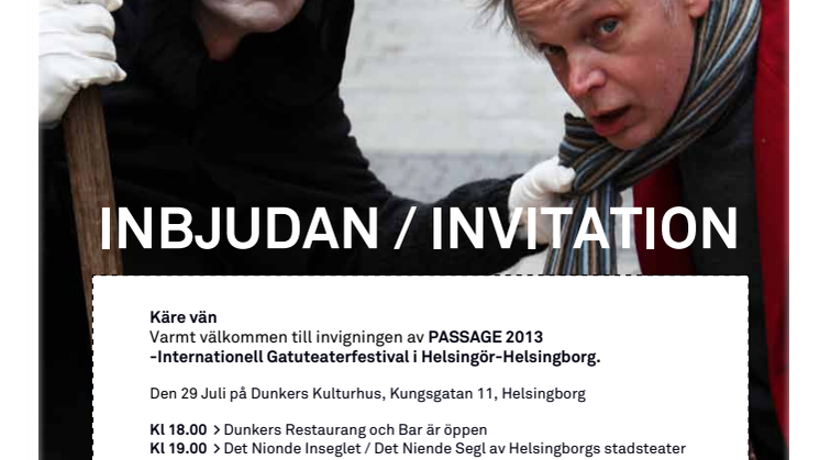Inbjudan till invigning av Passage13