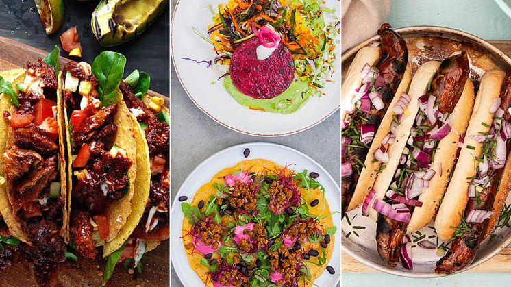 Pulled Oumph, Linsfärs från Atria och Anamma Vegochorizo är några exempel på vegetariska alternativ till kött