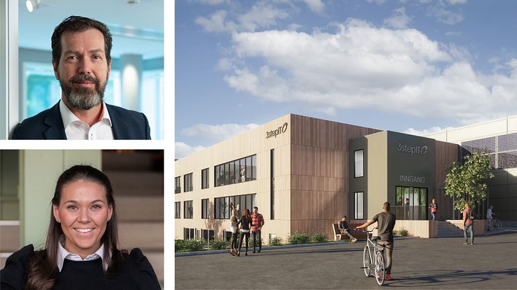 Peer William Velde, Adm. Direktør i 3stepIT og Thea Martine Blyverket, utleiesjef i Höegh Eiendom.