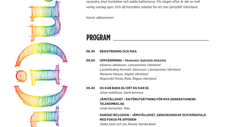 PRESSINBJUDAN: gen(i)us – Värmlands största jämställdhetskonferens på Karlstad CCC, 9 maj