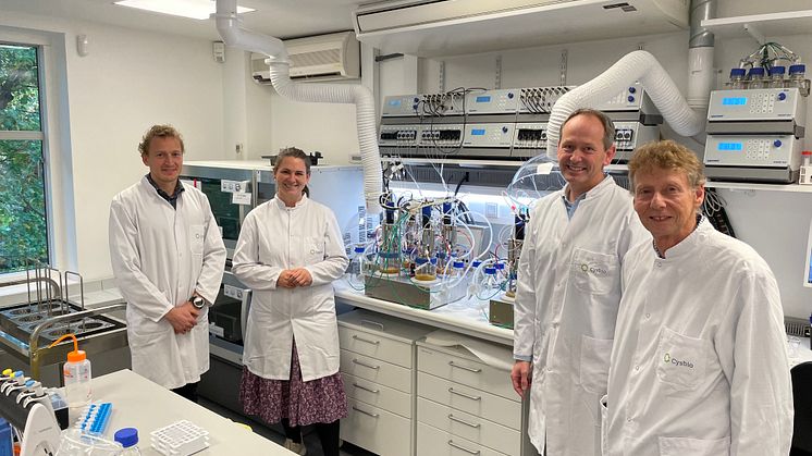 Torsdag d. 27/10 besøgte folketingspolitiker og medlem af Det Konservative Folkeparti, Mette Abildgaard, biosolutionvirksomheden Cysbio. Foto: PR.