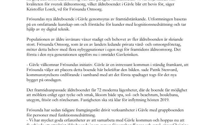 Ny generation äldreboende byggs i Gävle