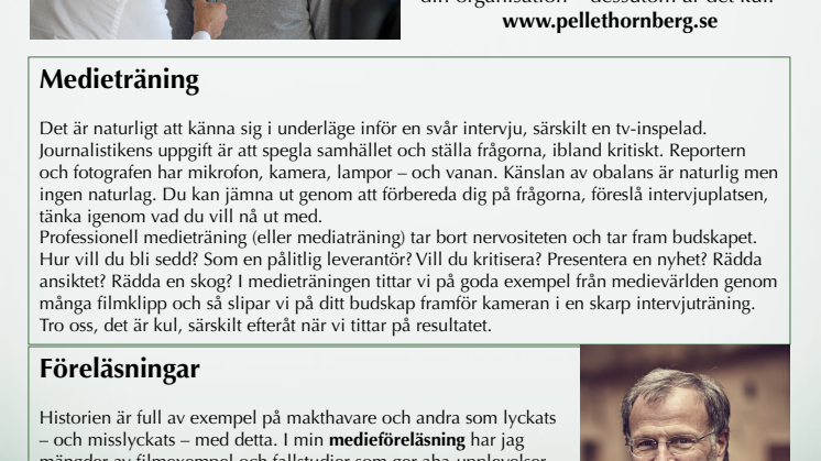 Leventa inleder samarbete med journalisten Pelle Thörnberg