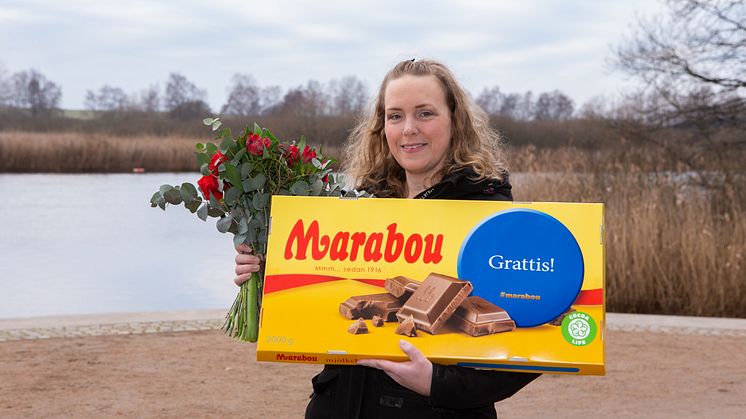 Det vinnande bidraget i Skapa din egen smak-tävlingen skickades in av Eva från Kristianstad och hon får därmed sitt namn på chokladkakan. 
