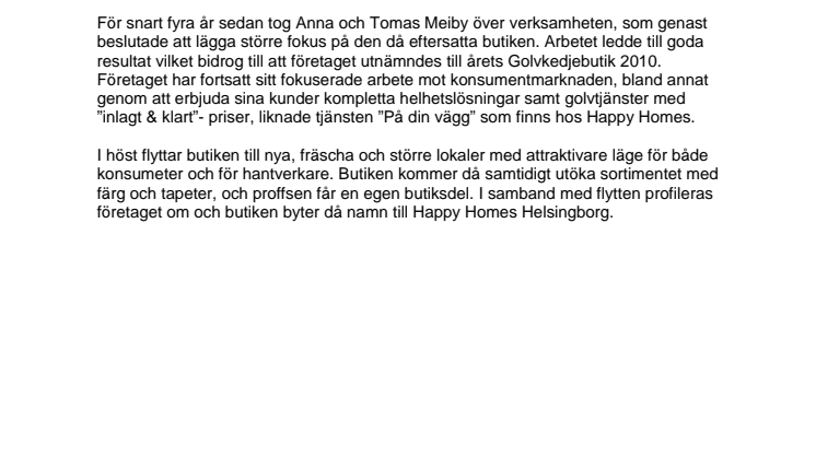 Ny Happy Homes-butik i Helsingborg