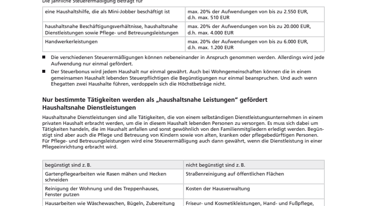Haushaltshilfen in Privathaushalten überwiegend "schwarz beschäftigt" - besser: den Steuerbonus nutzen!