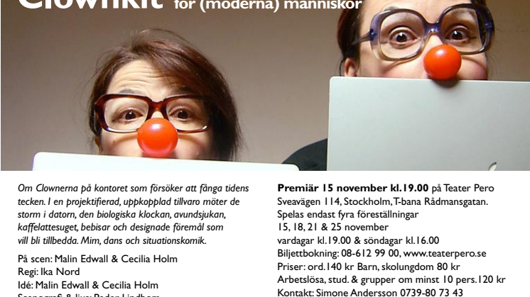  Ett clownkit för (moderna ) människor- gästspel på Teater Pero