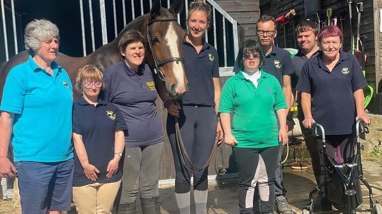 Erme Valley riders pictured with one of the horses