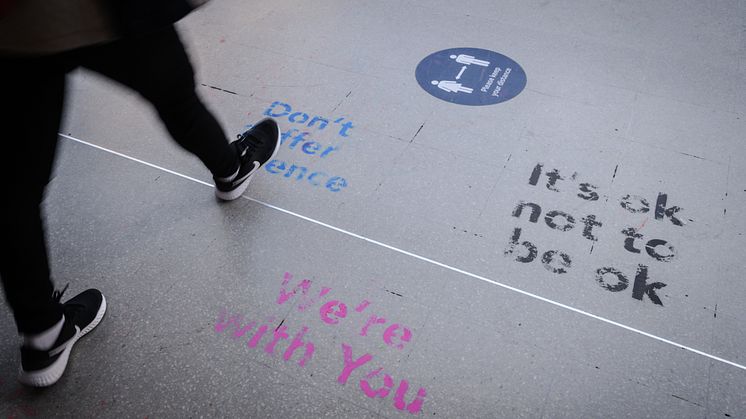 Affirmation Art appears at East Croydon station