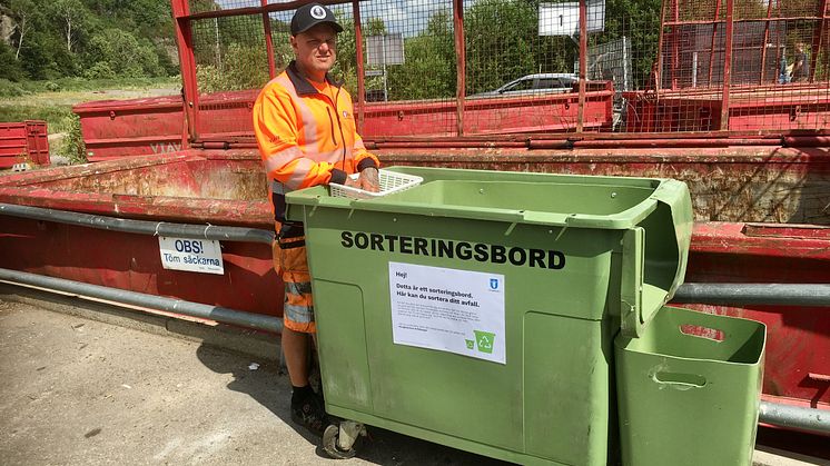 Nya sorteringsbord på återvinningscentralerna ska minska felsorteringar 