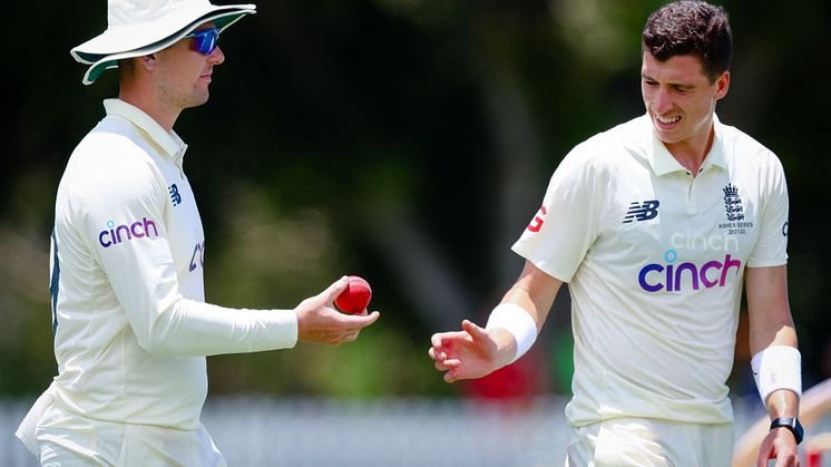 Alex Lees (L) and Matthew Fisher playing for England Lions this winter (Getty Images)