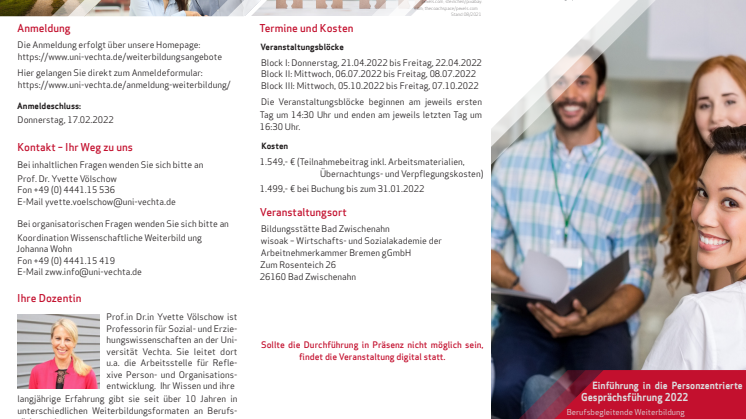 Flyer | Einführung in die Personzentrierte Gesprächsfühung 2022