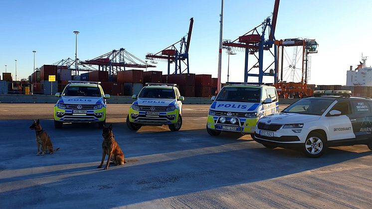Bild från övning i Göteborgs Hamn.