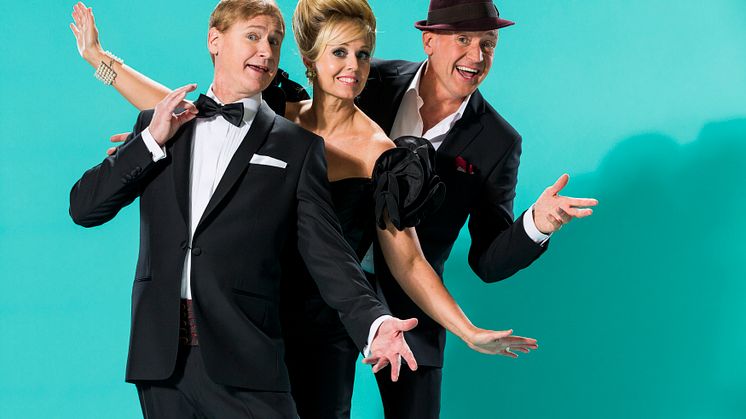 Supertrio klara för årets sommarfars: Robert Gustafsson, Thomas Petersson och Annika Andersson spelar ”Tresteg i Snedsteg” på Krusenstiernska teatern i sommar!