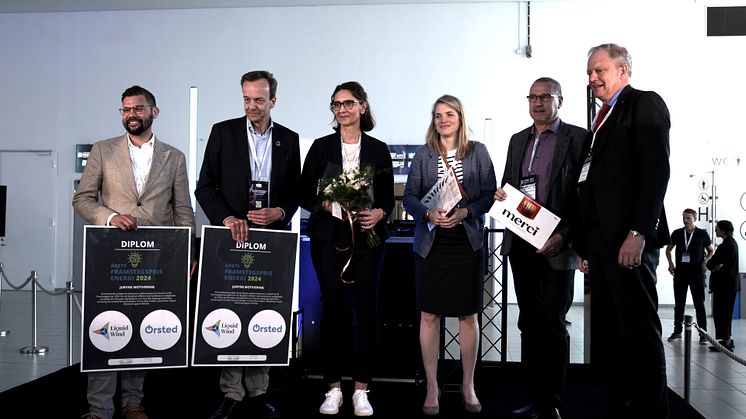 Vinnare av Årets Framstegspris Energi 2024 - Liquid Wind och Ørsted