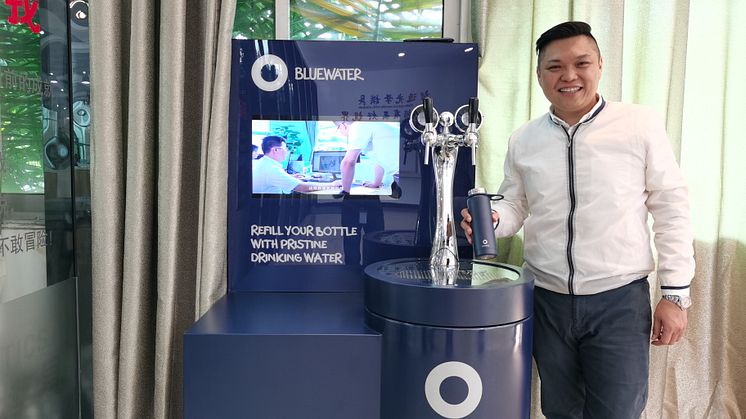 Bluewater general manager Steven Tan says Bluewater is bringing crystal clean Swedish water to China with the company’s ingenious planet-friendly water purifiers that remove over 99% of all known contaminants, including lead and chemicals