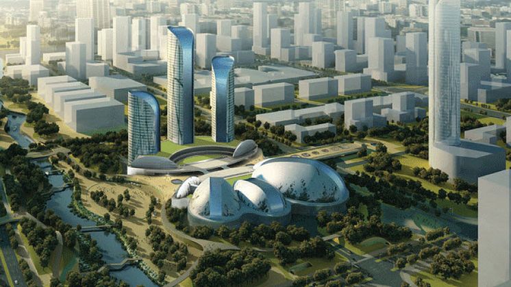499 RadiPac fläktar från ebm-papst i ultramoderna Jinan Grand Theatre