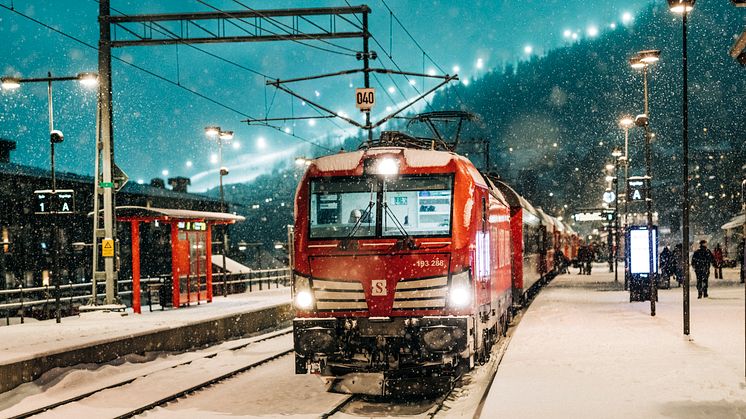 Snälltåget på Åre station