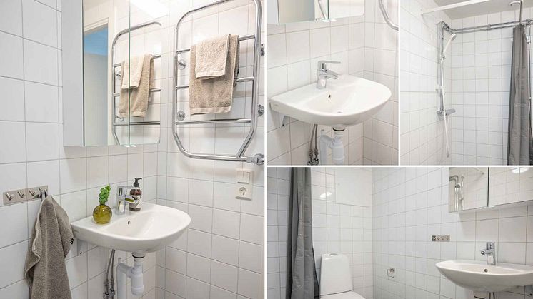 Medicinaren efter renovering badrum kollage