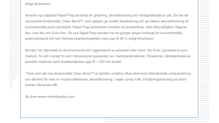 Mindre smetning med nya polernylonband