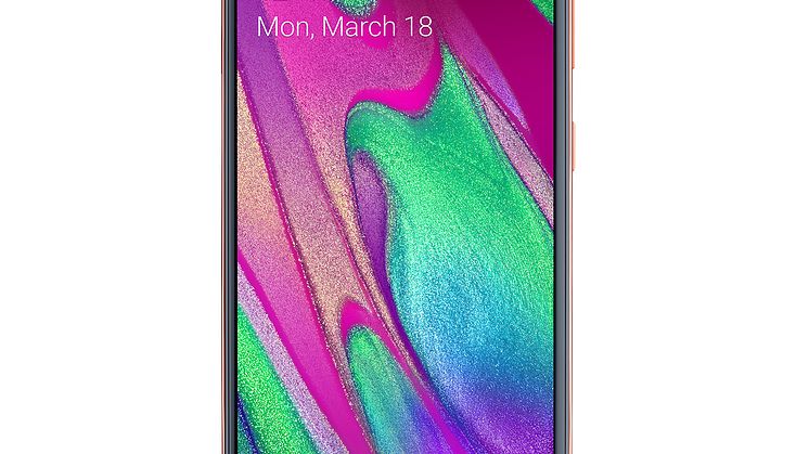 Galaxy A40_coral_front