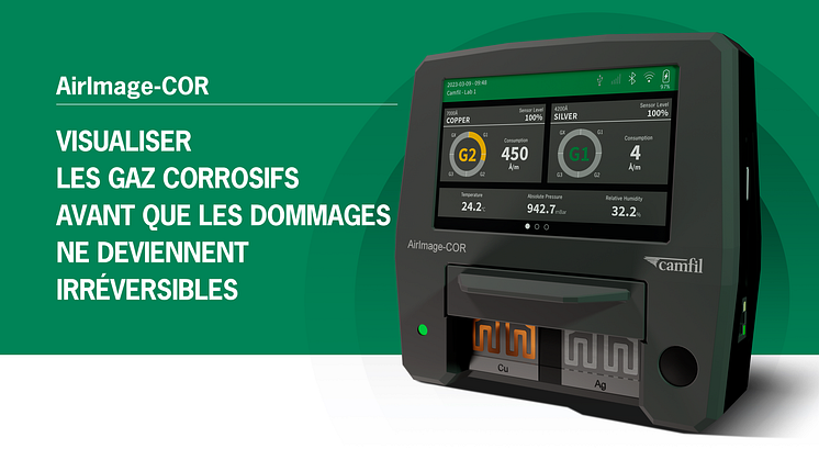 AirImage-COR offre une solution conviviale pour la surveillance à distance, précise et en temps réel, des niveaux de corrosion, de la température, de l'humidité relative et de la pression.