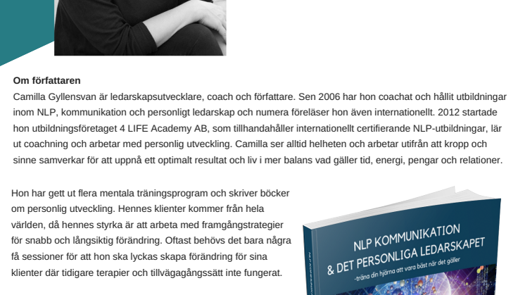 Ny bok inom kommunikation och personligt ledarskap av Camilla Gyllensvan