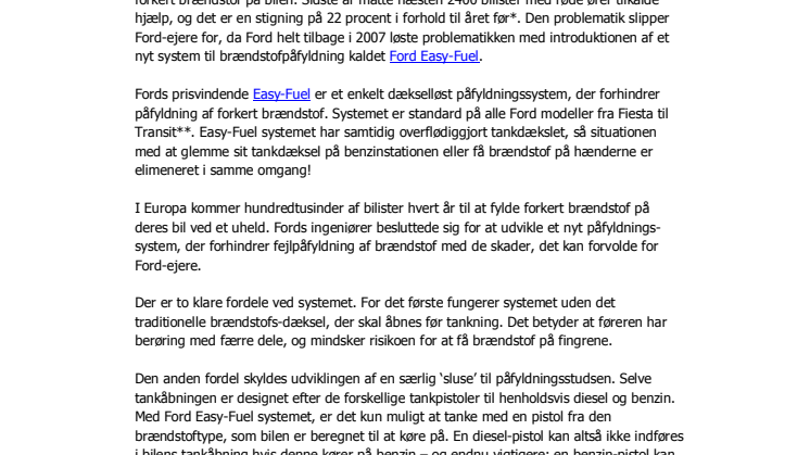 BENZIN ELLER DIESEL – MED FORD EASY-FUEL TAGER DU IKKE FEJL