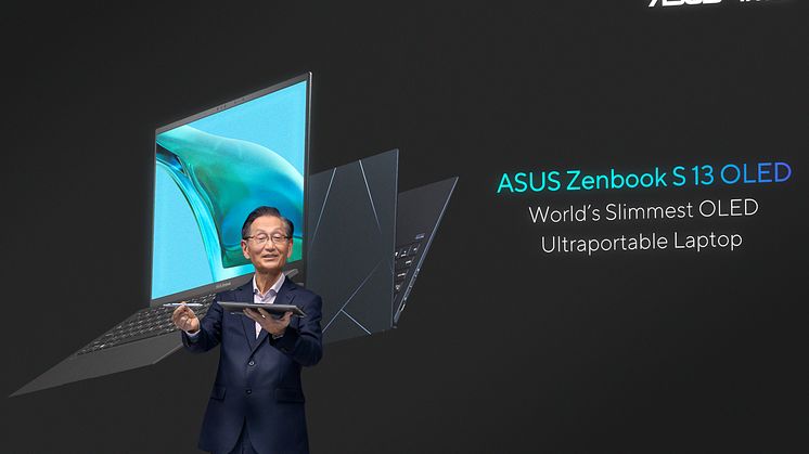Jonney Shih presents Zenbook S 13 OLED, world's slimmest OLED ultraportable laptop