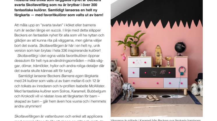 När barnen får bestämma: Ny skoltavelfärg – och så färg uppåt väggarna!