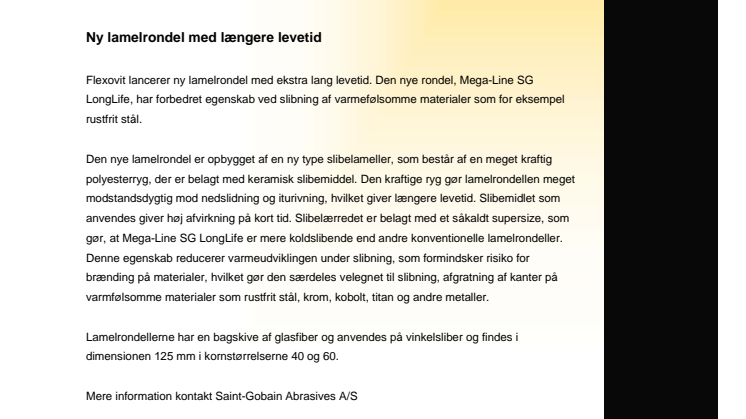 Ny lamelrondel med længere levetid
