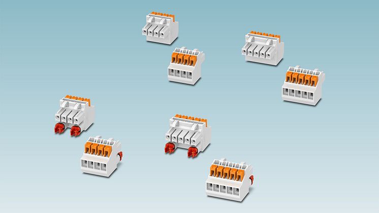Push-in connector for electronics housings