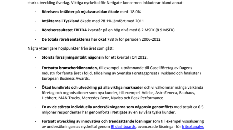 Ytterligare ett starkt år för Netigate