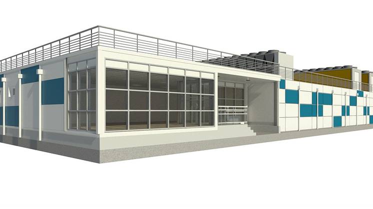 Visualization of the modular data centre by Eviden SAS. 
