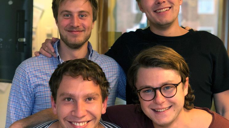 Klimatos grundare: Anton Unger, Philip Claesson, Henric Hansson och Christoffer Connée 