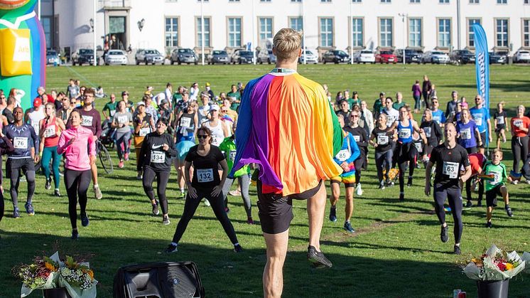 Gratis blodsockerkoll på Run for Pride. Foto: Jonas Norén﻿