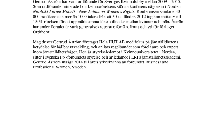 Nomineringstext Gertrud Åström