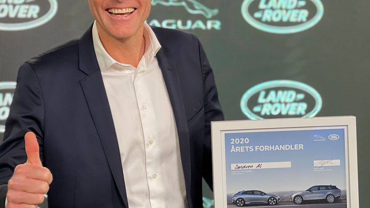 Country Director Marius Hayler fra Jaguar Land Rover sitt studio i Oslo i forbindelse med årets kick-off og forhandlerkåringer. 