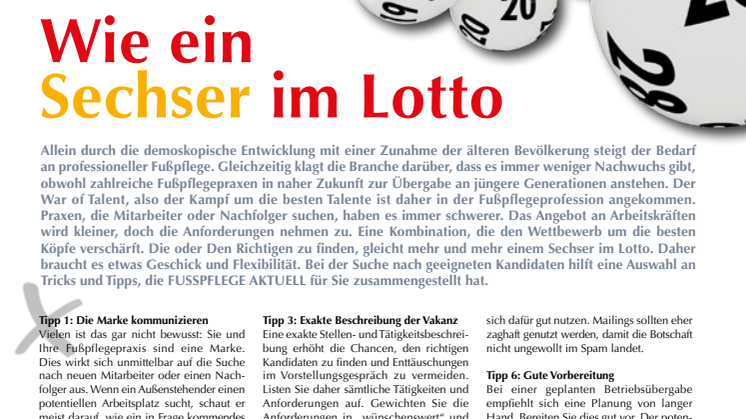 Personalsuche in der Fußpflege