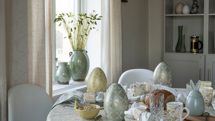 rabbit skål 149_90, thalia krukke 399_90_599_90, mimi skål 129_90, Lilly CTCduk 499_90,Ornament påskägg 129_90