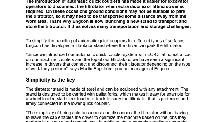 071021_Press_Engcon simplifies the transportation and storage of tiltrotators