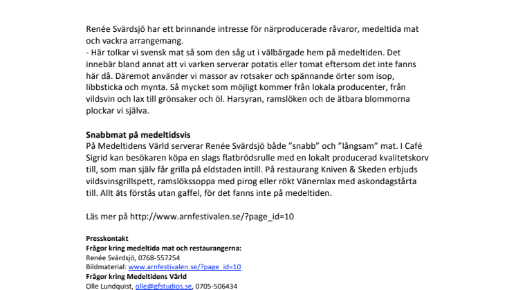 Testa medeltida mat i sommar