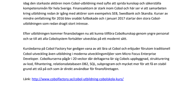 Lösningen på framtidens COBOL